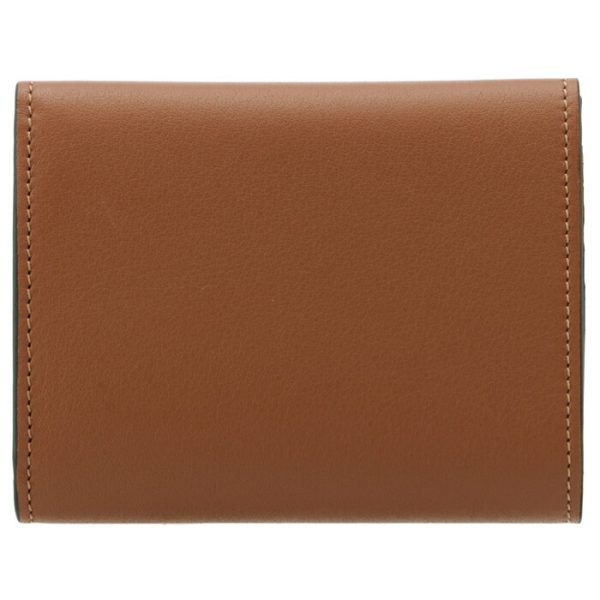 c500tr2x0100247658 2 LOEWE Anagram Compact Trifold Mini Wallet Brown