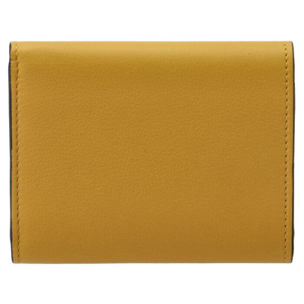 c500tr2x0100248311 2 LOEWE Anagram Compact Trifold Mini Wallet Yellow