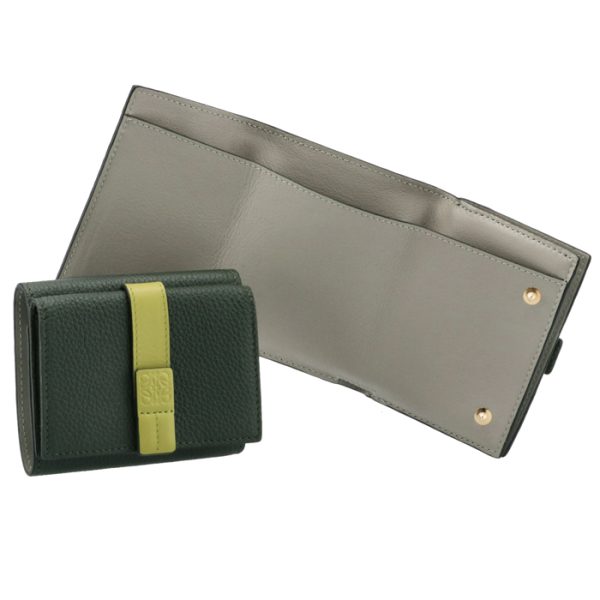 c660s26x0300514437 LOEWE Trifold Wallet Green