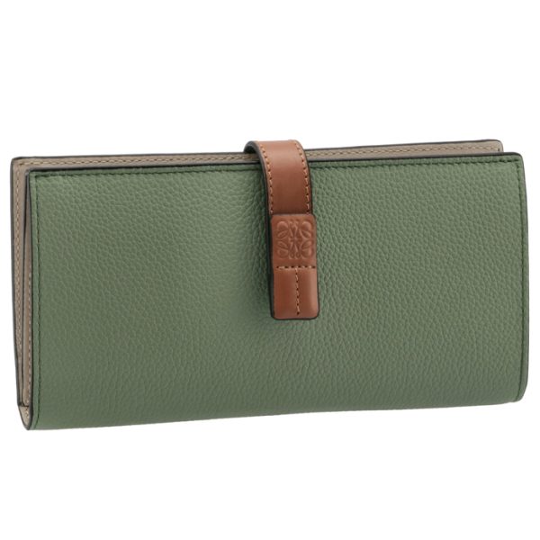 c660s40x0100516465 LOEWE Large Vertical Wallet Green