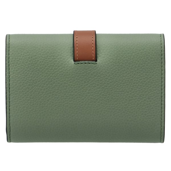 c660s86x0100516465 2 LOEWE Wallet Tri fold Small Vertical Wallet Green