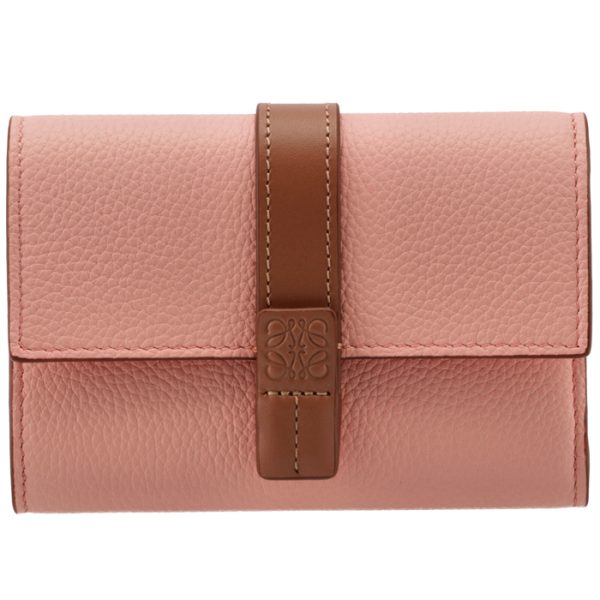 c660s86x0100517799 1 LOEWE Small Vertical Trifold Wallet Pink