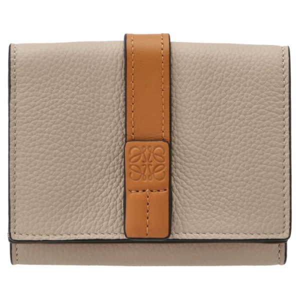 c660tr2x0100532463 1 LOEWE Trifold Wallet Beige Bicolor