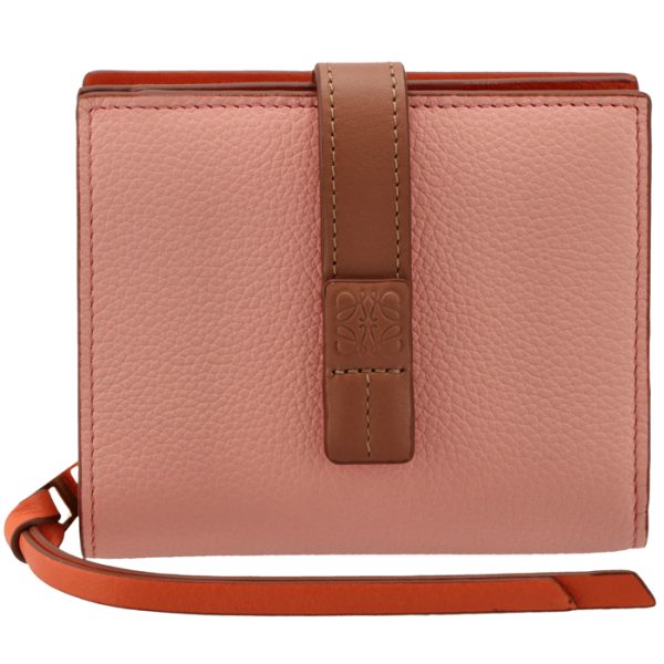 c660z41x0100517799 1 LOEWE Compact Zip Bifold Wallet Pink