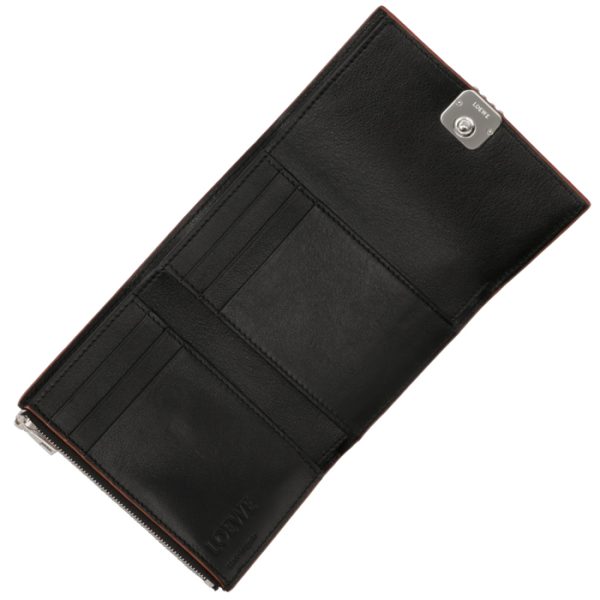 c821s33x0100661100 4 LOEWE Anagram Vertical Trifold Wallet Small Black