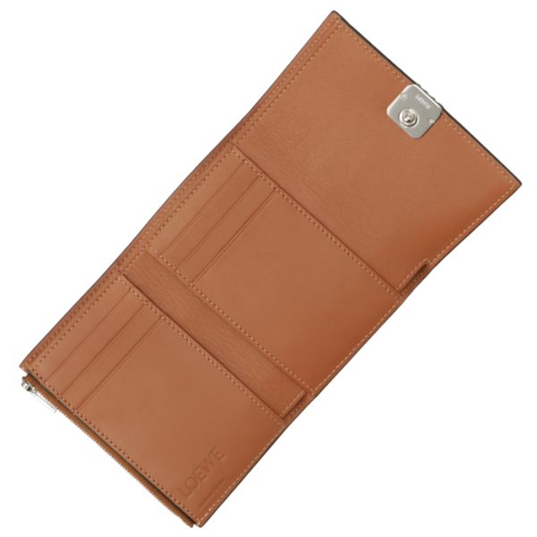 c821s33x0100662530 4 LOEWE Anagram Vertical Trifold Wallet Tan Brown