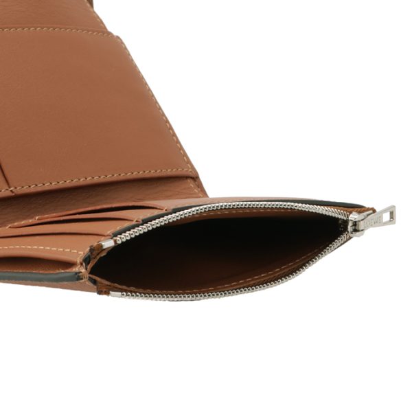 c821s33x0100662530 6 LOEWE Anagram Vertical Trifold Wallet Tan Brown