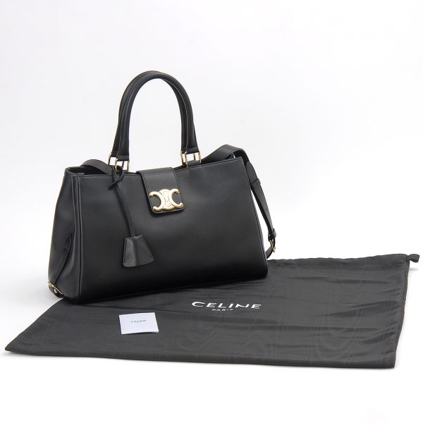 ce11496 3fk6 38no 3 Celine Appoline Medium Handbag Black