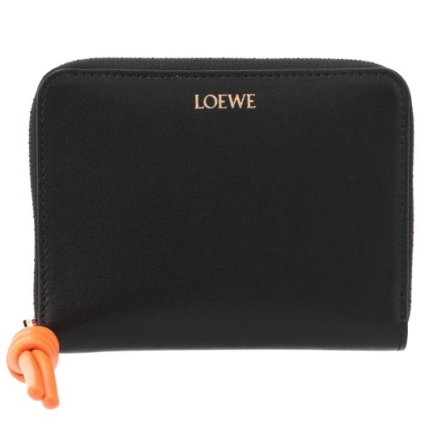 cem1cwzx010088 1 LOEWE Knot Compact Zip Bifold Wallet