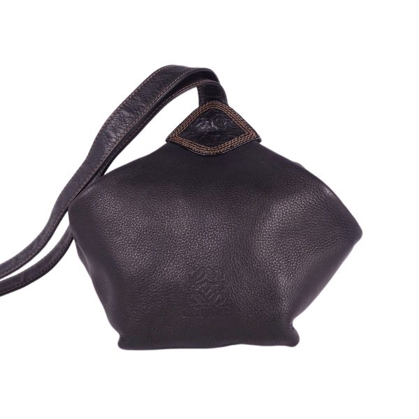 cf03mt rm05f09109 4 Loewe Anagram Leather Shoulder Bag Black