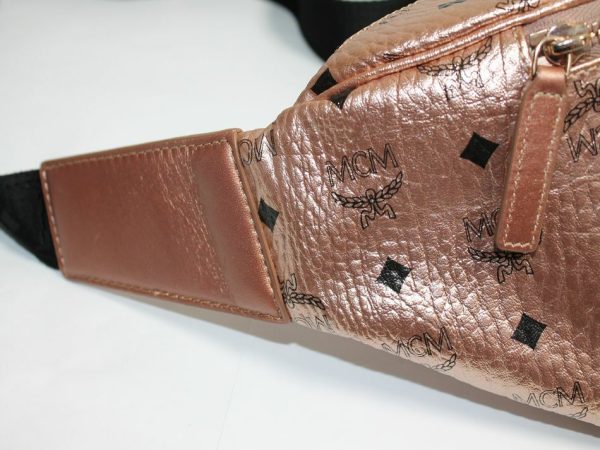 compass1666405957 MCM Fursten Visetos Body Bag Belt Bag Waist Bag Leather Pink