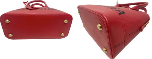 compass1688832311 Balenciaga Ville Top Handle Bag Red