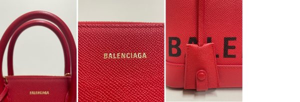 compass1688832322 Balenciaga Ville Top Handle Bag Red