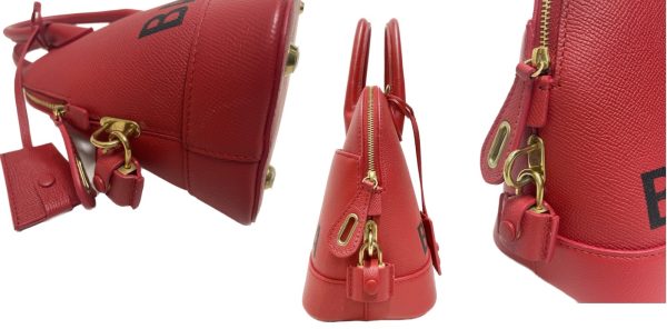 compass1688832433 Balenciaga Ville Top Handle Bag Red