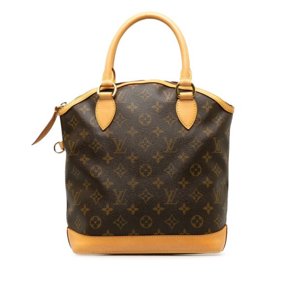 cu8x6cybrnjht6fs 1 Louis Vuitton Monogram Lockit Handbag M40102 Brown PVC Leather