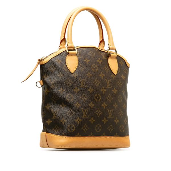 cu8x6cybrnjht6fs 2 Louis Vuitton Monogram Lockit Handbag M40102 Brown PVC Leather