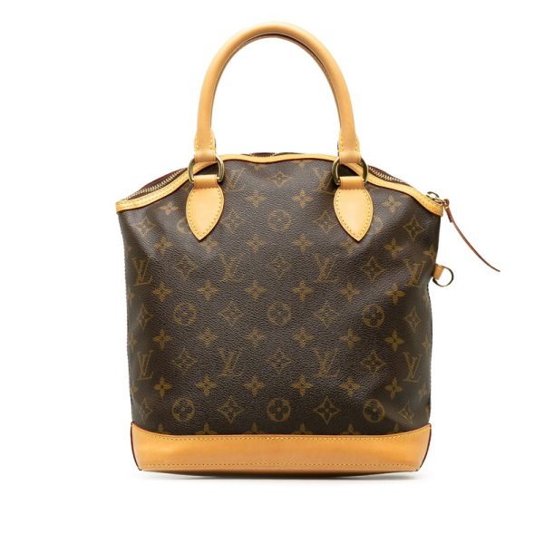 cu8x6cybrnjht6fs 3 Louis Vuitton Monogram Lockit Handbag M40102 Brown PVC Leather