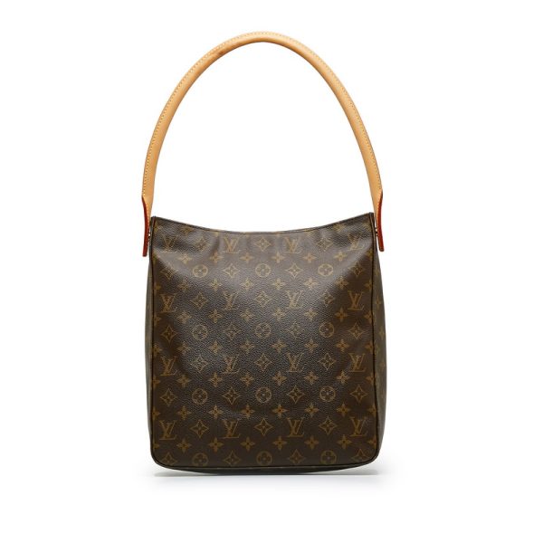 cwz2c52nuwxi42nz 1 Louis Vuitton Monogram Looping GM Shoulder Bag M51145 Brown