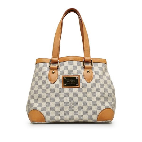 cy3ri0cwqmiwcpjc 1 Louis Vuitton Damier Azur Hampstead PM White