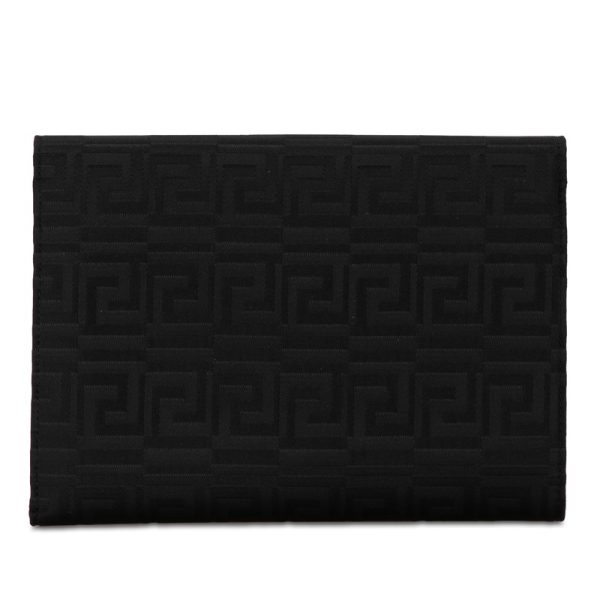 dcpx8cs5dlwdiw6h 3 Versace Vintage Medusa Gurka Bifold Wallet Black Canvas Leather