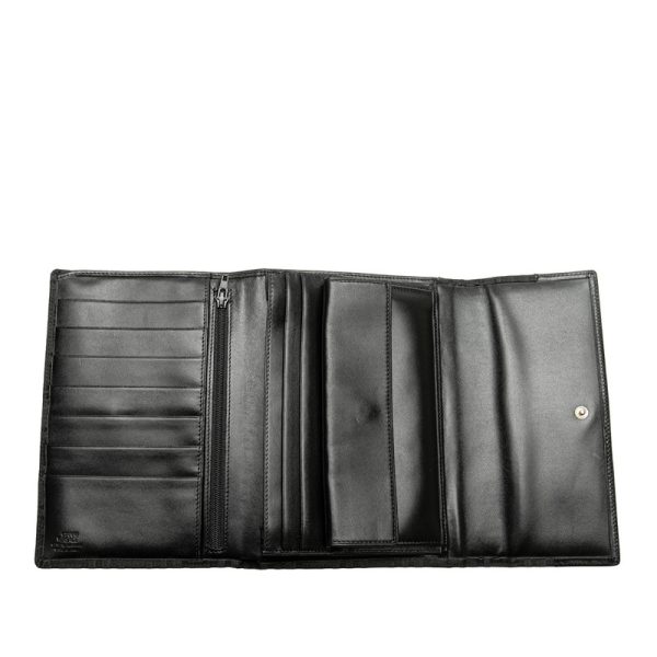 dcpx8cs5dlwdiw6h 5 Versace Vintage Medusa Gurka Bifold Wallet Black Canvas Leather