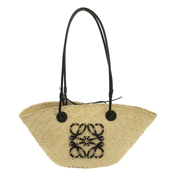 df2wvp30fsrp 1 Loewe Anagram Logo Basket Bag Beige Black