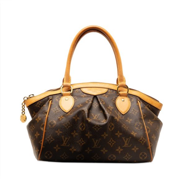 dft4309fd7vb1nuq 1 Louis Vuitton Monogram Tivoli PM Handbag M40143 Brown PVC Leather