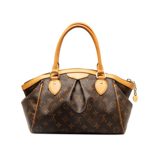 dft4309fd7vb1nuq 3 Louis Vuitton Monogram Tivoli PM Handbag M40143 Brown PVC Leather