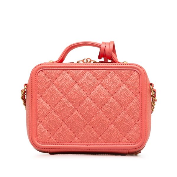 dqhplcce9bltq374 3 CHANEL Matelasse Cocomark CC Figly Handbag Shoulder Bag 2WAY Pink Caviar Skin