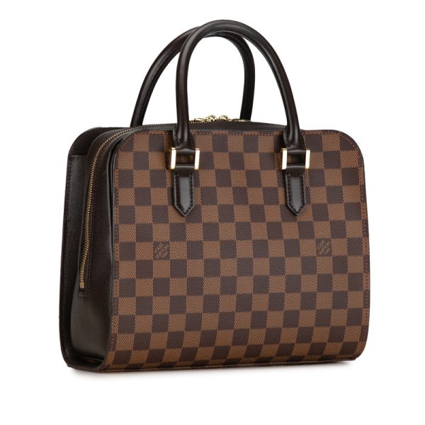 dqkp5uil7tizedms 2 Louis Vuitton Damier Triana Handbag N51155 Brown Leather