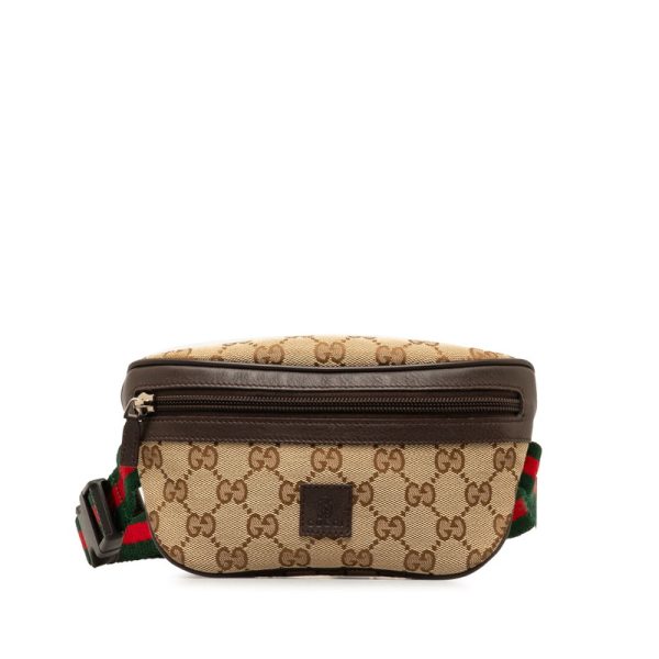 dv1jhuovsq7m1co8 1 Gucci GG Canvas Sherry Line Waist Bag Body Bag Beige Multicolor