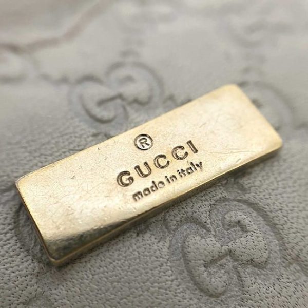 ec17951 7 Gucci Keychain Heart GG Leather Beige Gold