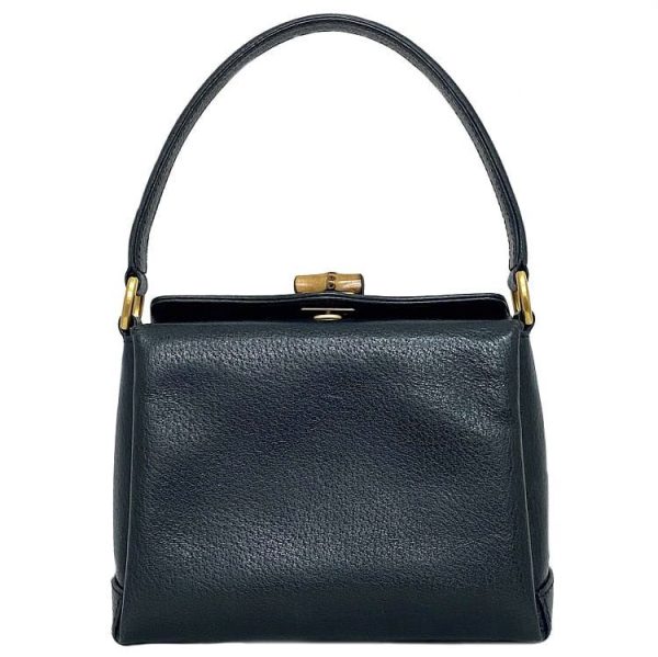 ec18192 1 Gucci Bamboo Top Handle Bag Leather Blue