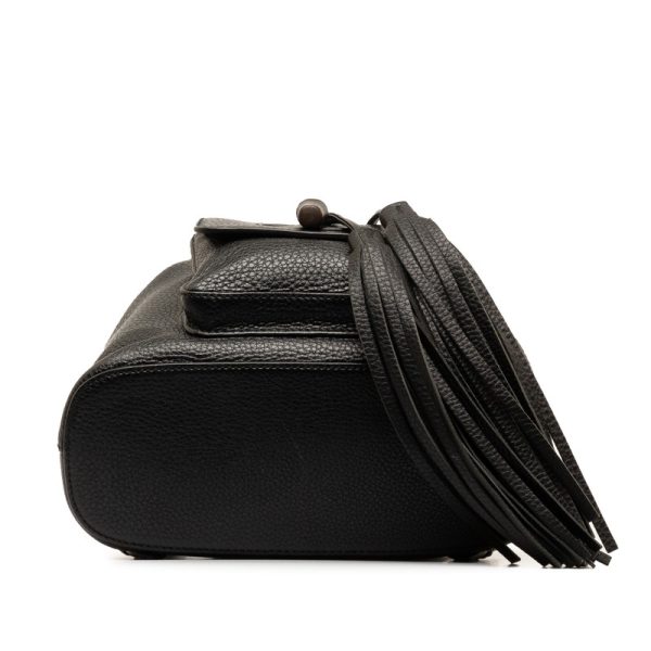 eilgm647zk6delqw 4 Gucci Bamboo Tassel Rucksack Backpack Black Leather