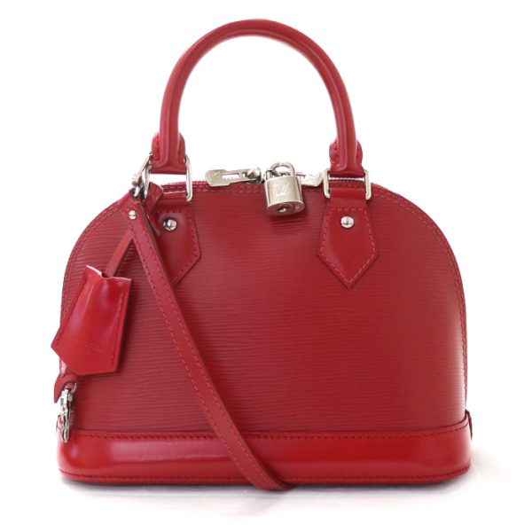 er23 0816 5 1 LOUIS VUITTON Alma BB Shoulder Bag Epi Red