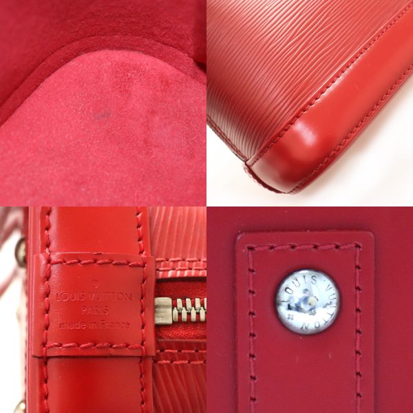 er23 0816 5 6 LOUIS VUITTON Alma BB Shoulder Bag Epi Red