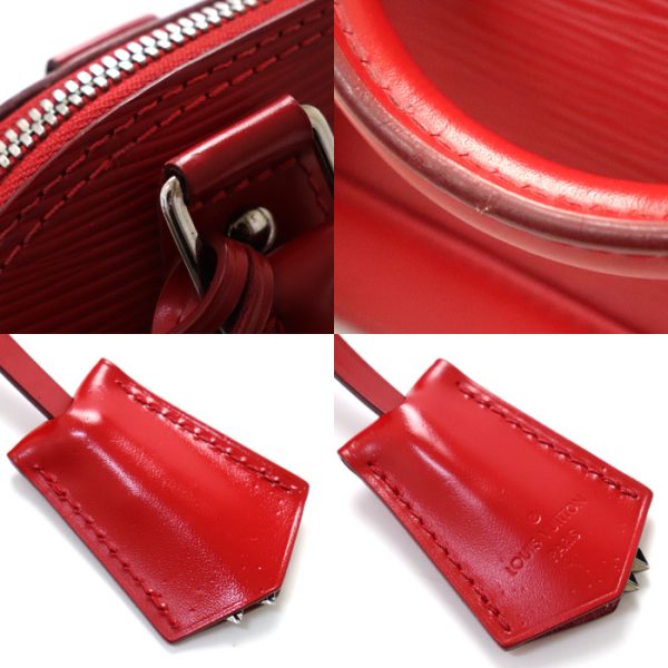 er23 0816 5 7 LOUIS VUITTON Alma BB Shoulder Bag Epi Red