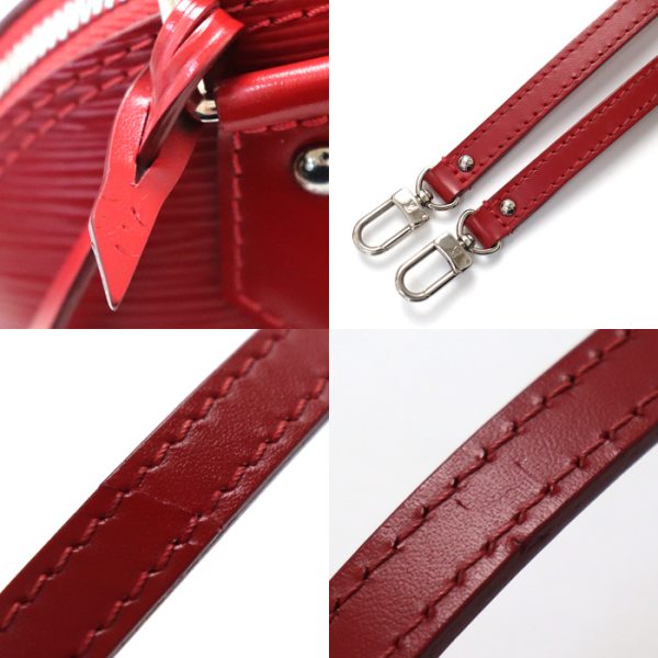 er23 0816 5 8 LOUIS VUITTON Alma BB Shoulder Bag Epi Red