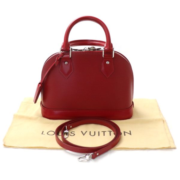 er23 0816 5 9 LOUIS VUITTON Alma BB Shoulder Bag Epi Red