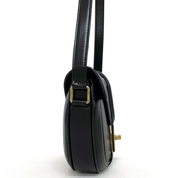 f 18717 3 Celine Buzas Mini Calf Leather Shoulder Bag Black