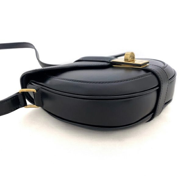 f 18717 6 Celine Buzas Mini Calf Leather Shoulder Bag Black