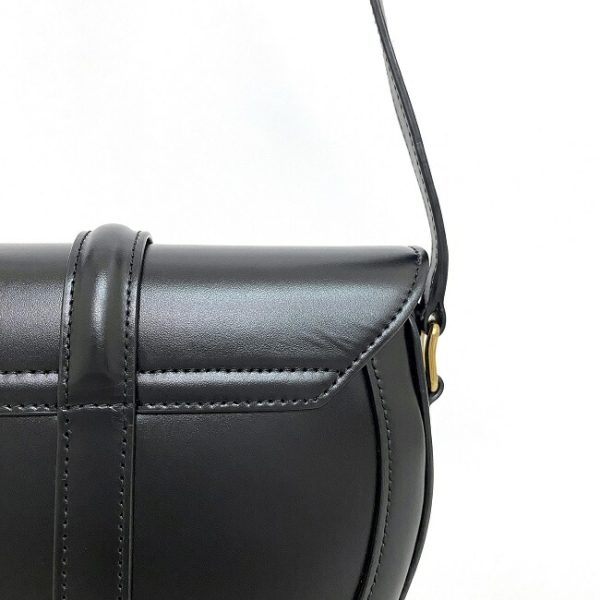 f 18717 8 Celine Buzas Mini Calf Leather Shoulder Bag Black