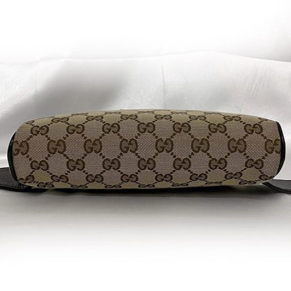 f 19745 5 Gucci GG Belt Bag Canvas Leather Beige Brown