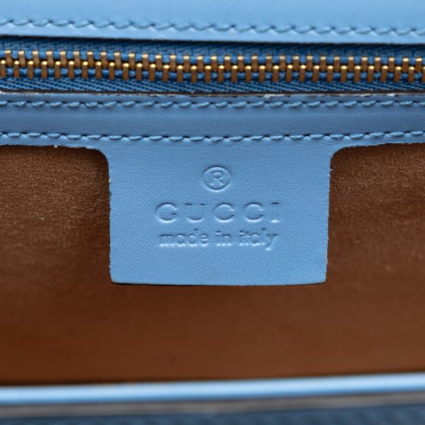 f0e9gz0doqdulq7p 7 Gucci Sherry Line Sylvie Small Shoulder Bag 2WAY Blue Leather