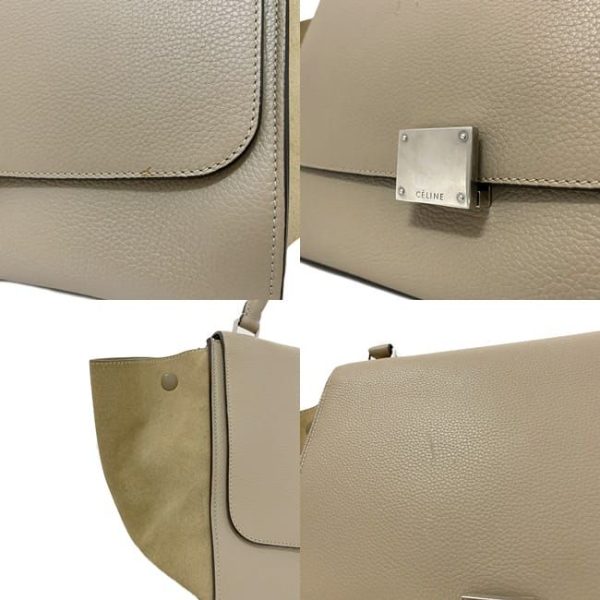 f17555 9 Celine Macadam Coated Canvas Clutch Bag Brown