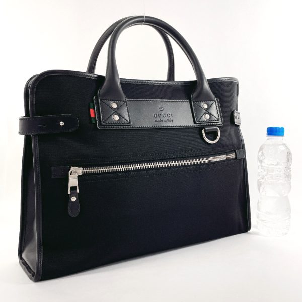 f4034302 2 Gucci Business Bag Nylon Leather Black