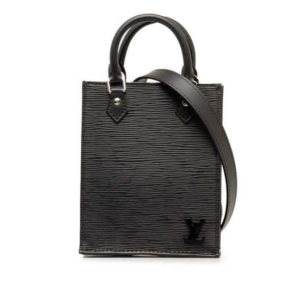 f462x9kh0p0t8ce0 1 Louis Vuitton Epi Petit Sac Plat Shoulder Bag 2WAY Noir Black