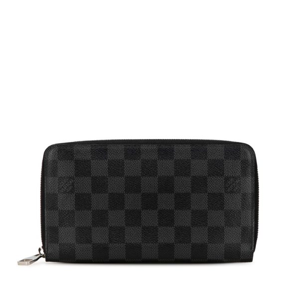 f89lpc6pgpupa1z3 1 Louis Vuitton Damier Graphite Zippy Long Wallet N63077 Black