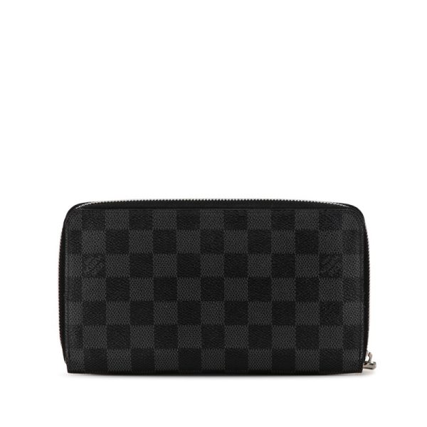 f89lpc6pgpupa1z3 3 Louis Vuitton Damier Graphite Zippy Long Wallet N63077 Black