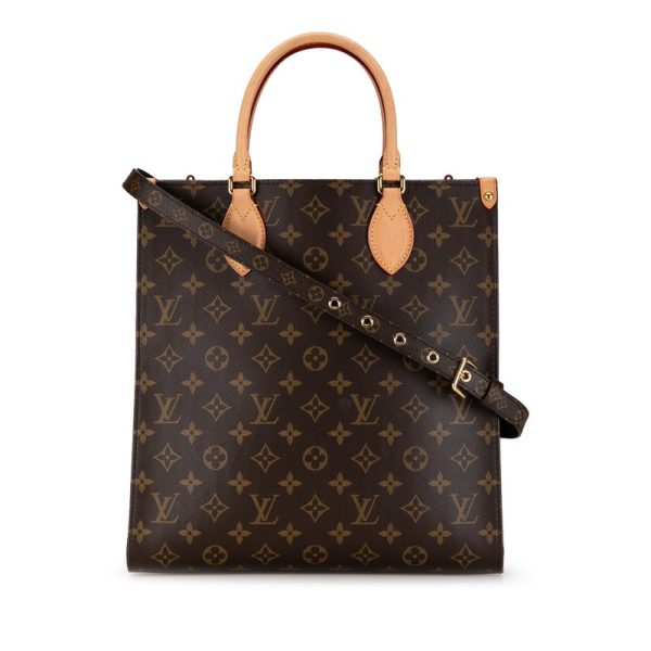 fdduf572yrcz6c18 1 Louis Vuitton Monogram Sac Plat PM Shoulder Bag 2WAY Brown